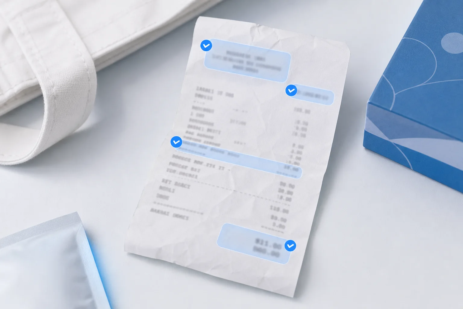 Paper receipt showing verified qualifying transaction details