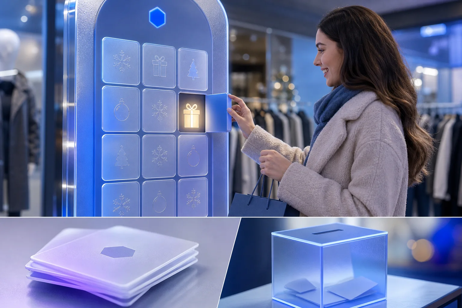 Branded seasonal interactive experience displayed in a retail store