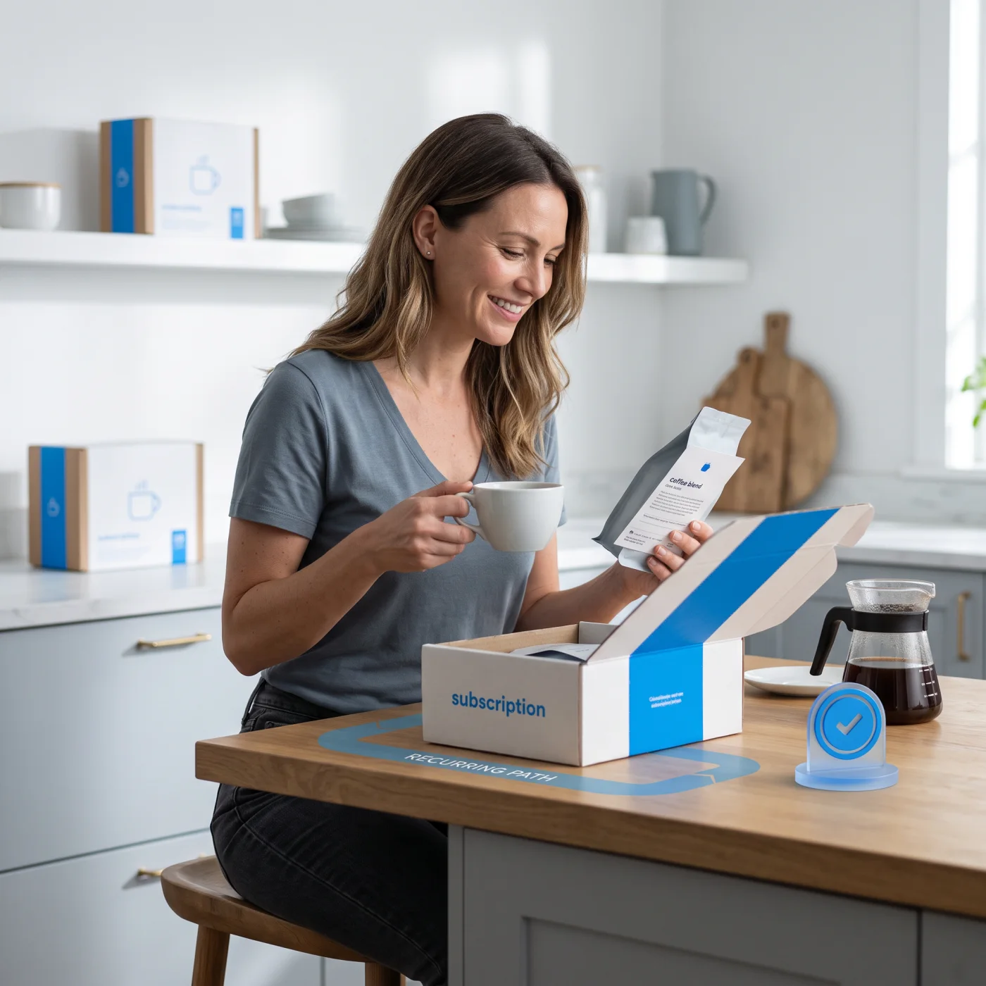 Subscriber opens a recurring delivery as part of an ongoing customer relationship