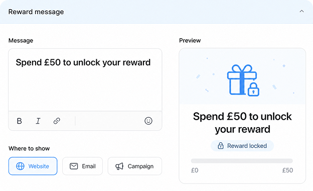 Next customer behavior selected for a repeat-purchase campaign