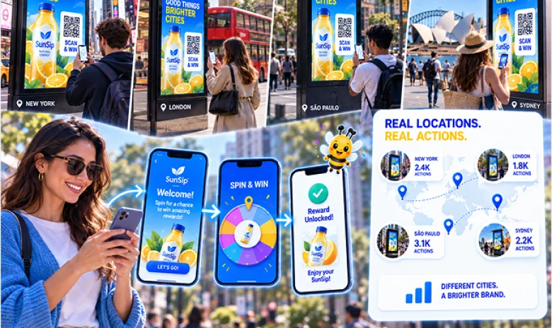 Outdoor campaign results compared across multiple locations and cities