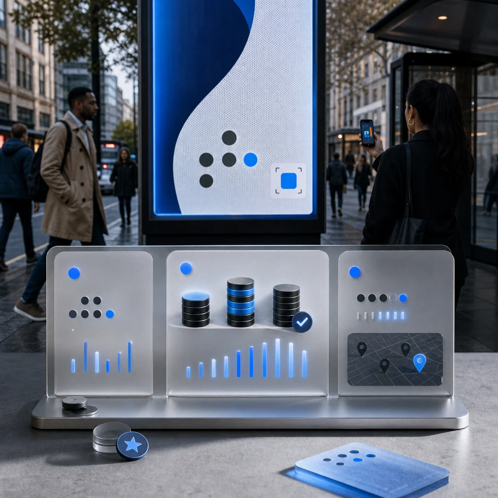 Outdoor campaign reporting dashboard showing response, purchase and location data