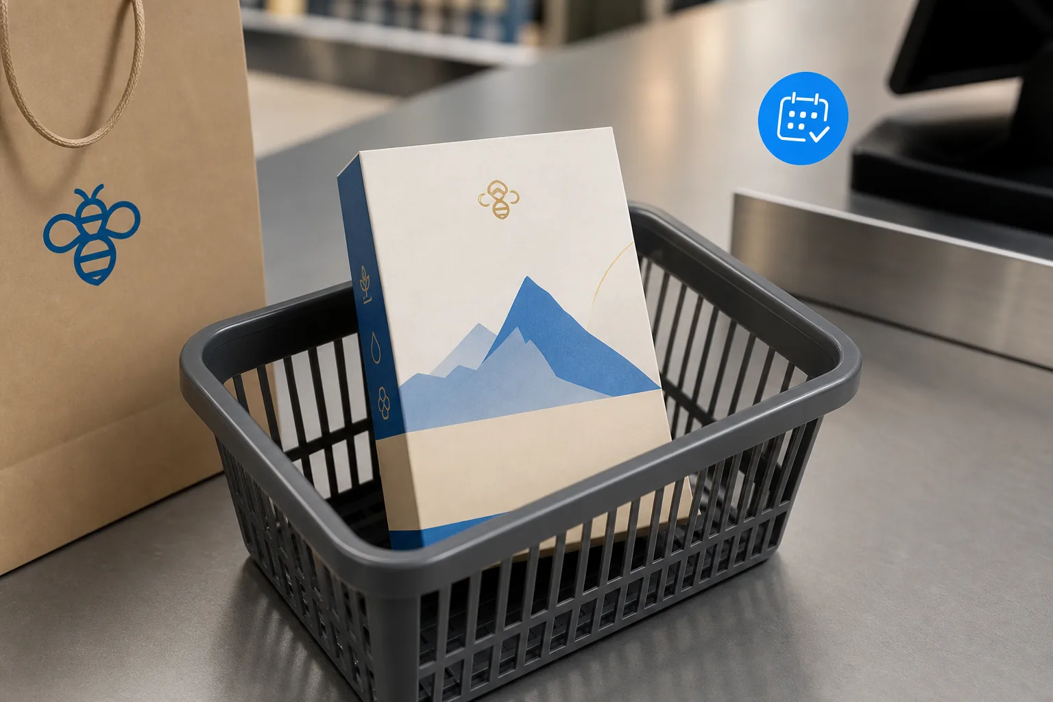Eligible packaged product in a shopping basket during the campaign period