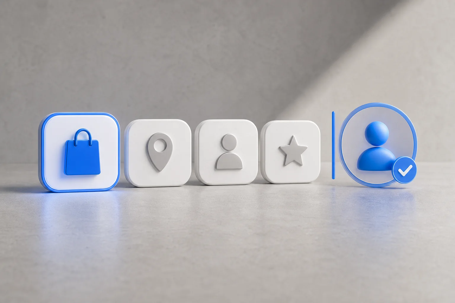 Outdoor promotion objectives represented by purchase, location, audience and prize icons