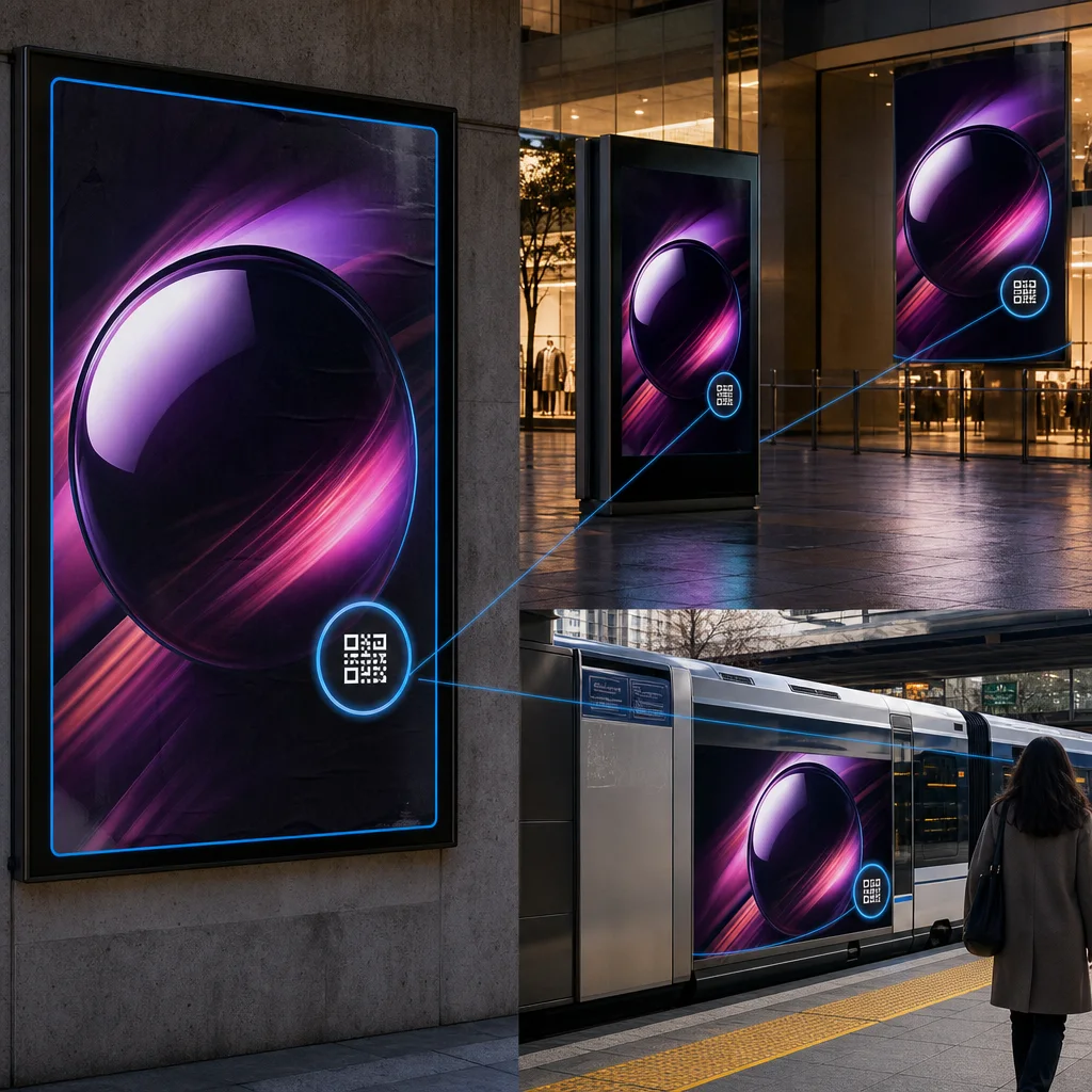 Interactive outdoor advertising campaign across pedestrian, shopping-center and transit displays