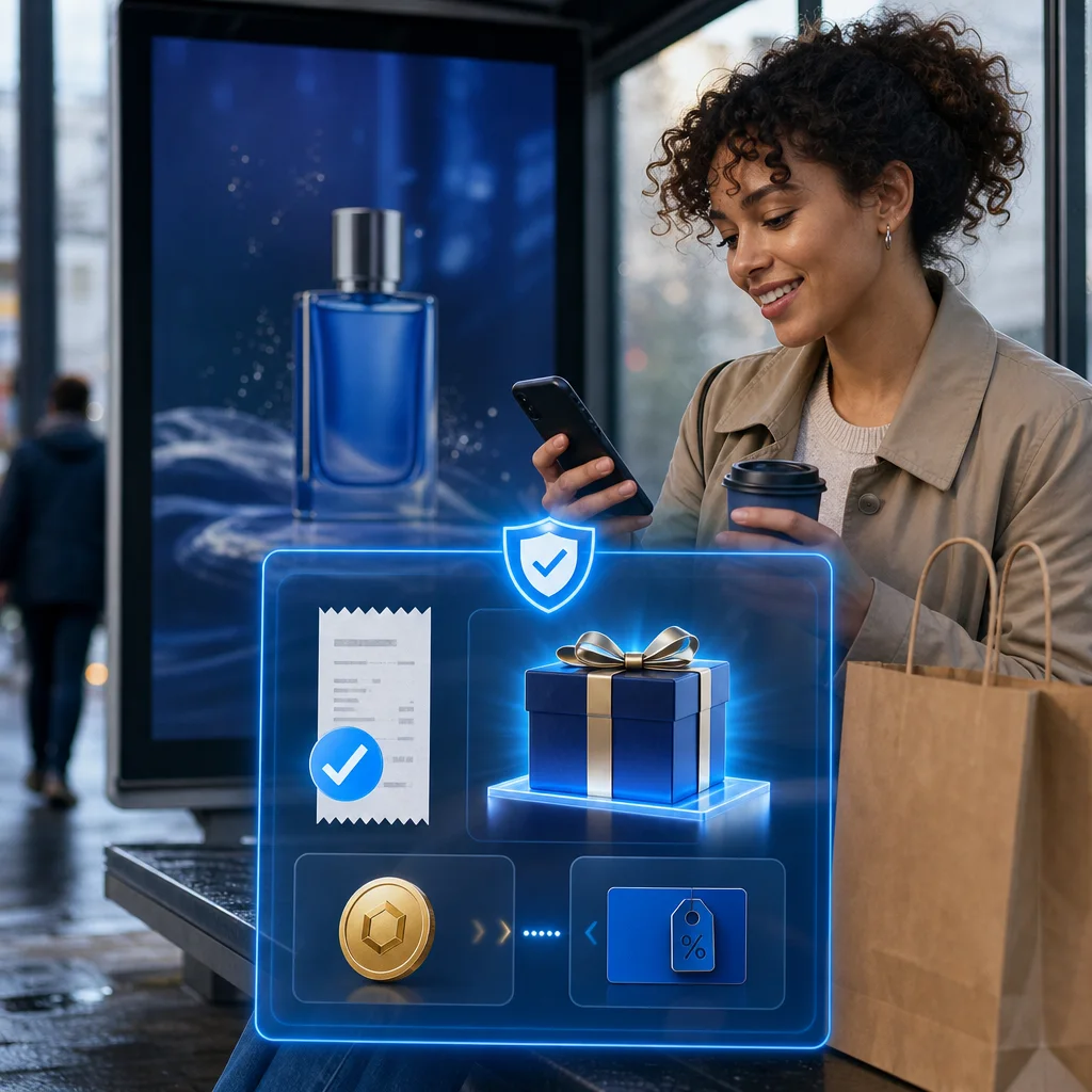 Receipt verification checking the product, retailer, purchase date and qualifying spend