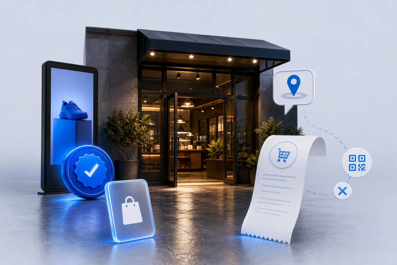 Store visit supported by receipt, location and campaign validation signals