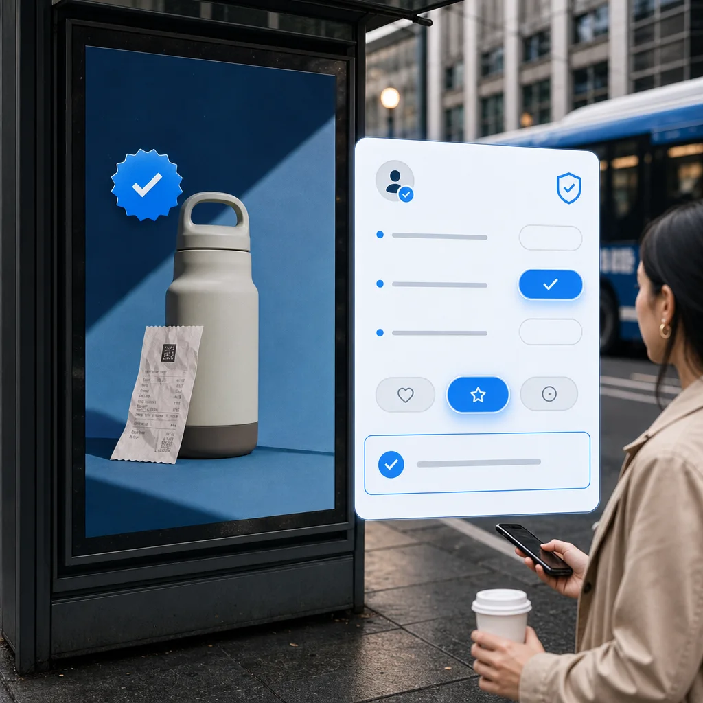Outdoor product campaign collecting permissioned purchaser information