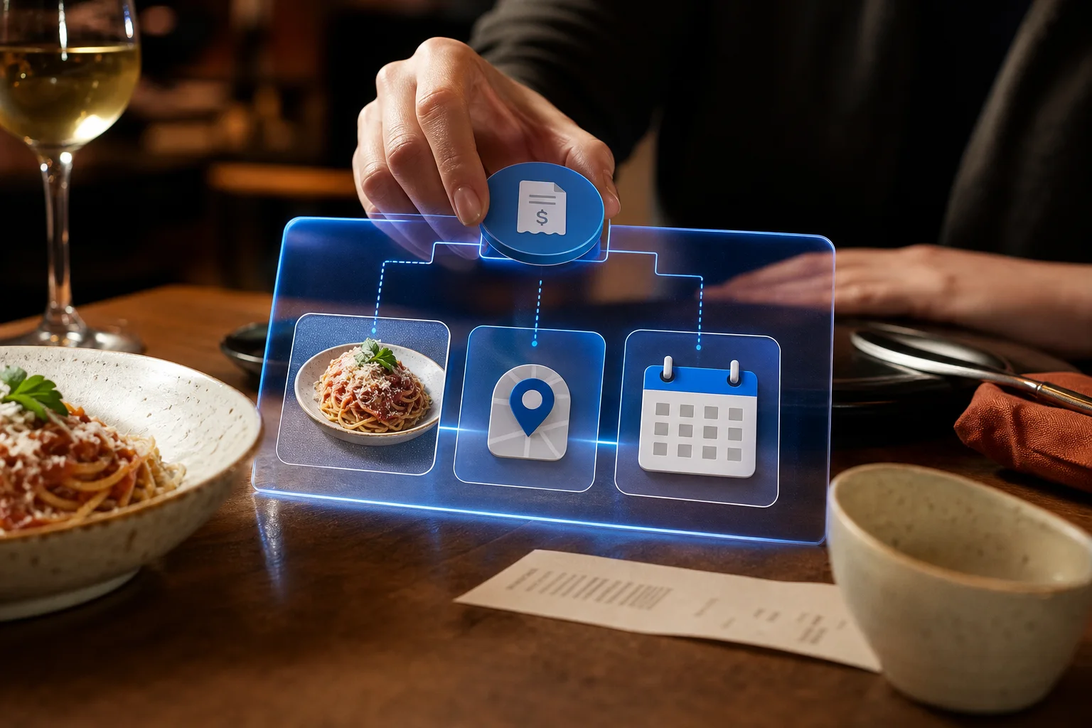 Restaurant campaign setup for defining the qualifying customer action.