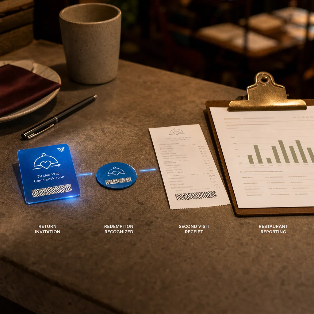 Measuring a diner’s second restaurant visit and repeat engagement