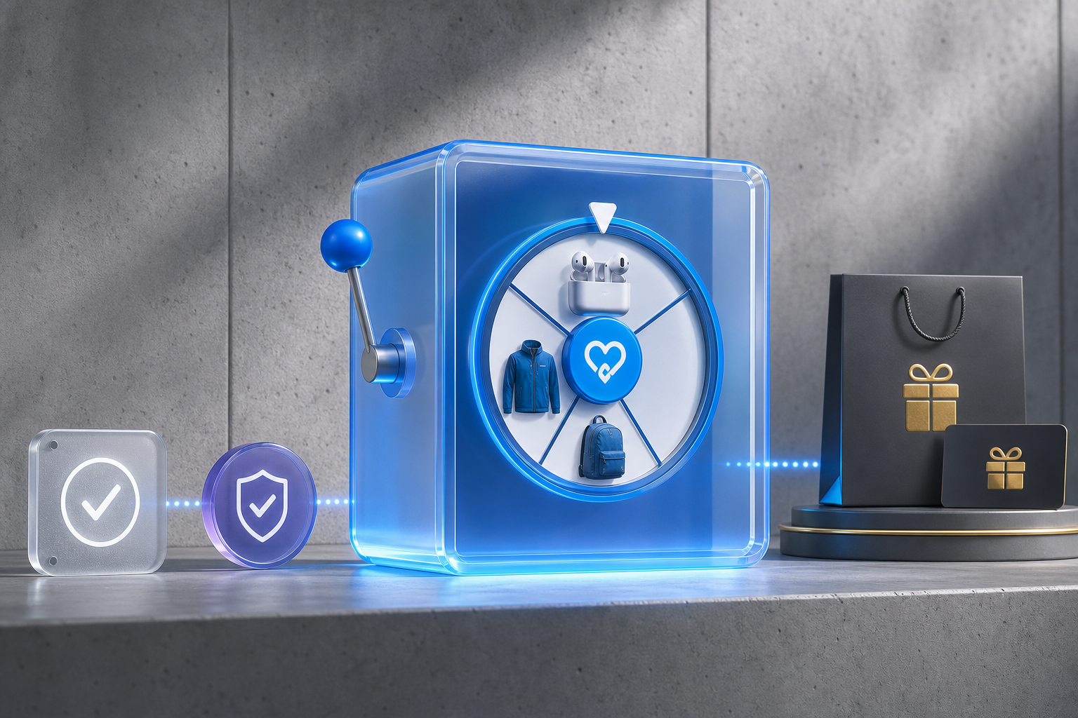 Reward experience displaying available prizes.